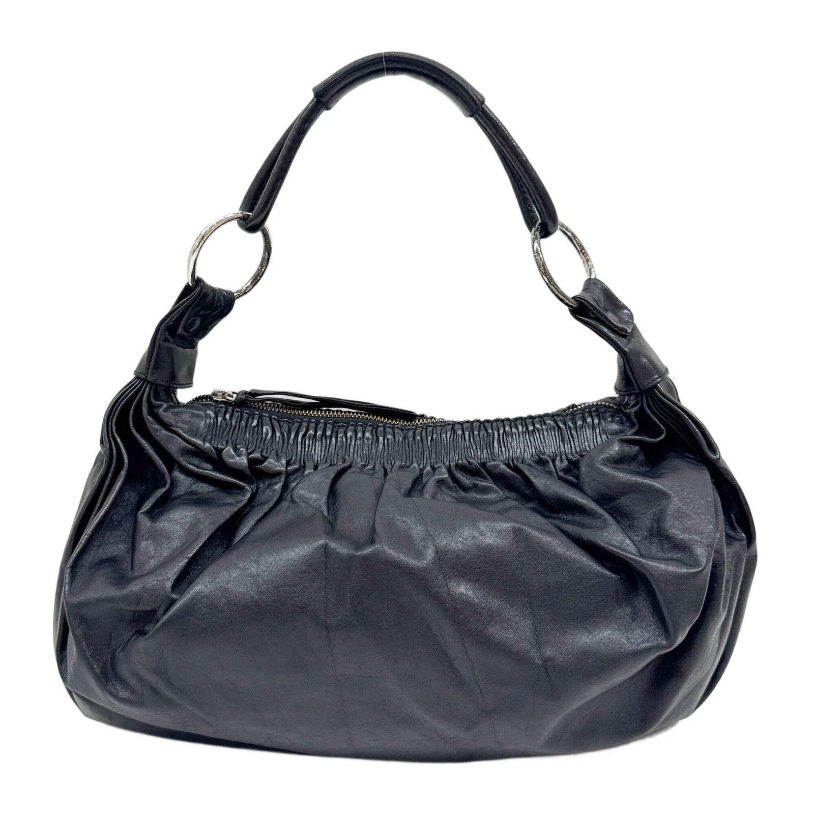 Miu Miu — MIU MIU Black Leather Shoulder Bag
