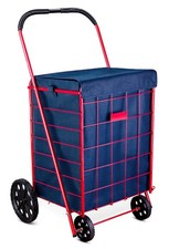 Handy Laundry Shopping Cart Liner, 18" X 15" X 24", Square Bottom, Navy Blue 