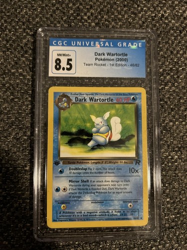 Dark Wartortle (1st Edition) graded CGC 8.5 for sale on eBay
