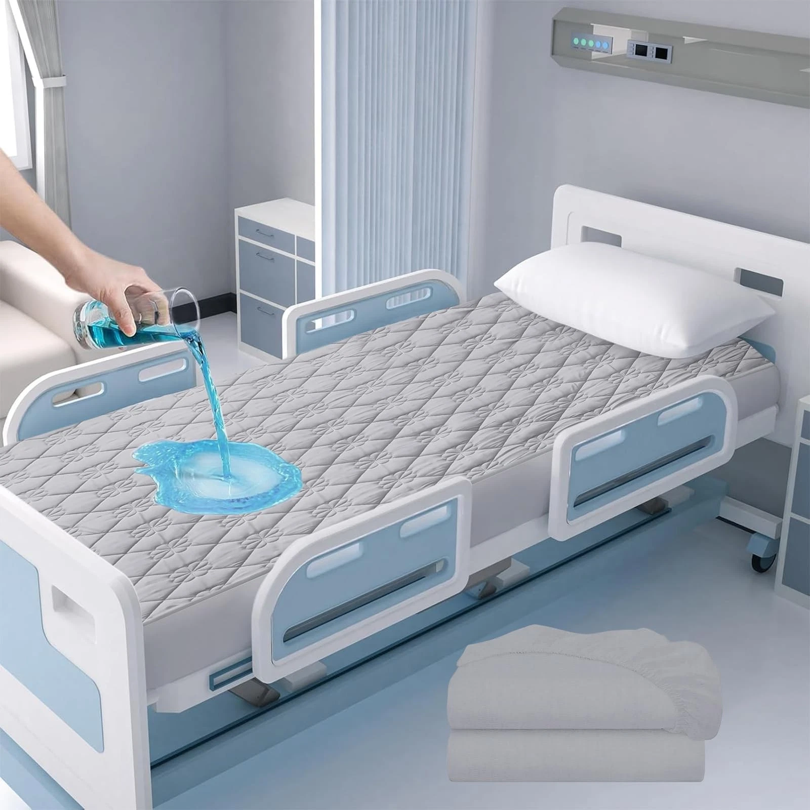 Waterproof Hospital Mattress Cover Protector Bed 36" x 80" x 9" Hospital Inco...
