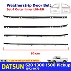 Set Front Weatherstrip Door Belt Trim NO Vent L+R Fits Datsun 620 Truck 1972-79