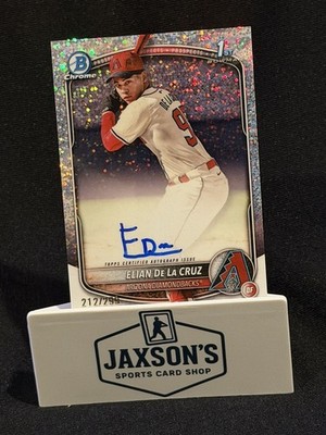 2025 Bowman Chrome Elian De La Cruz 1st Auto Speckle Refractor /299 Diamondbacks