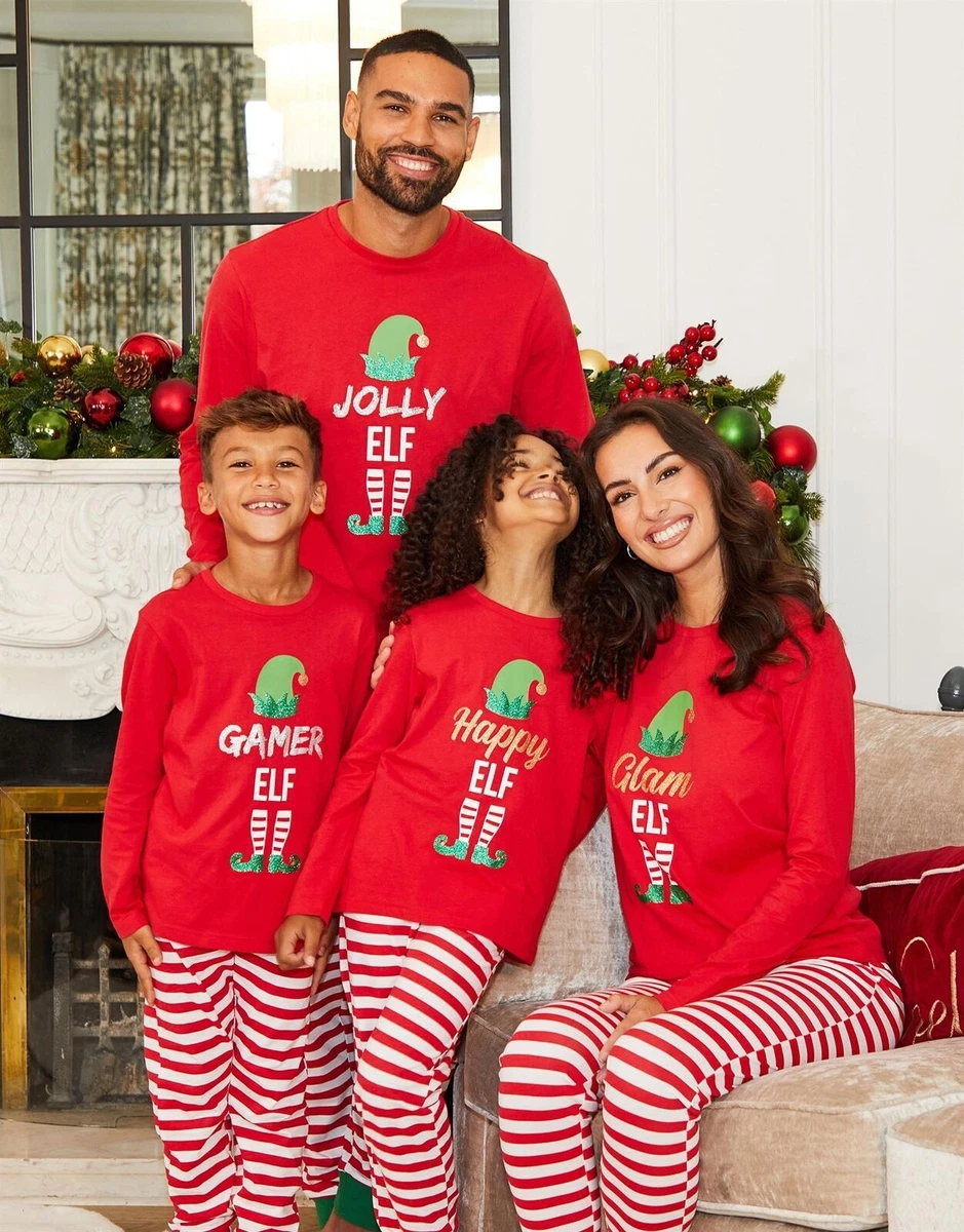 Threadbare Family Matching Set Pyjamas Long Sleeve Elf Christmas