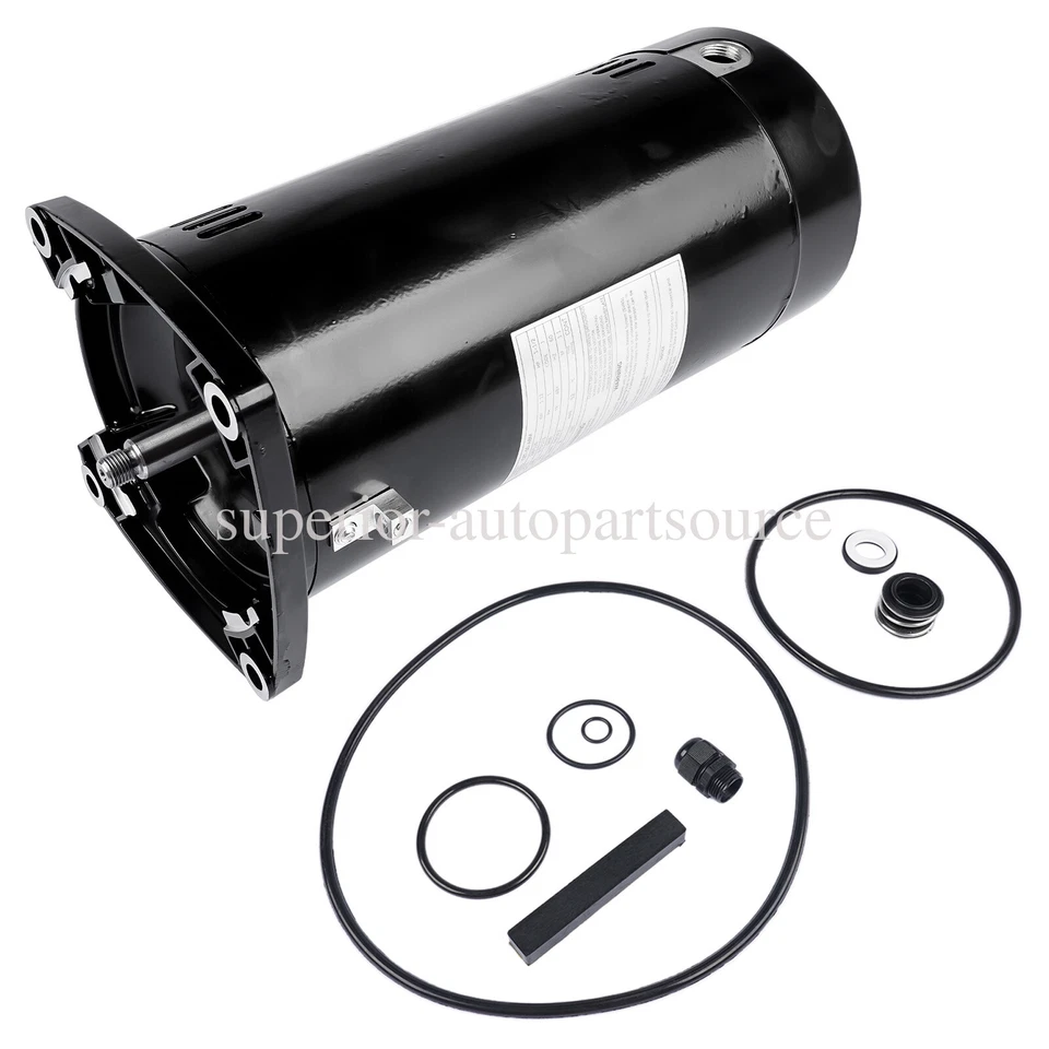 USQ1152 Pool Pump Motor 1.5HP 115/230V Single Speed Replacement Motor - Image 2 of 4