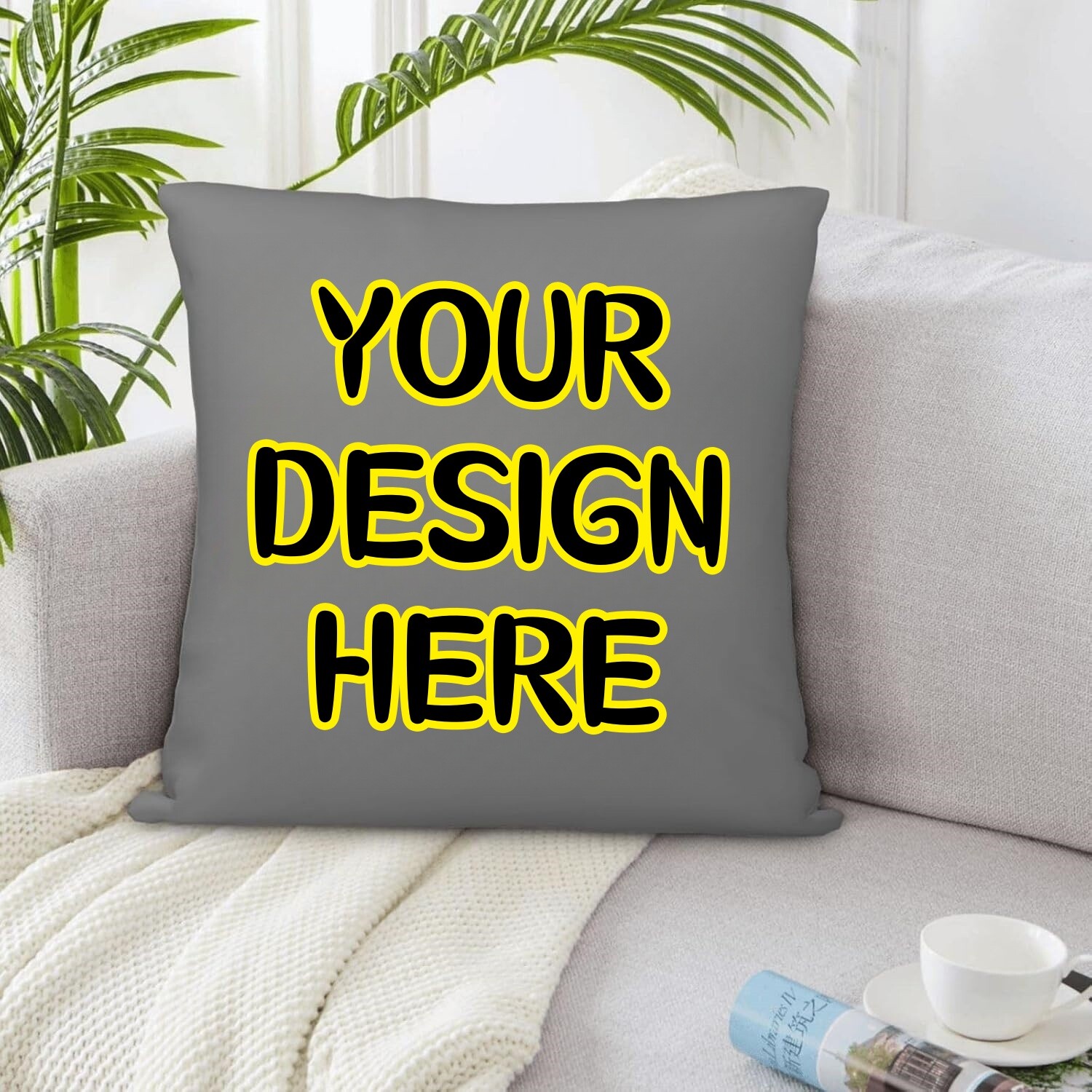 Custom Pillow Case Personalized Design Your Photo Name Text Throw Pillow Cover