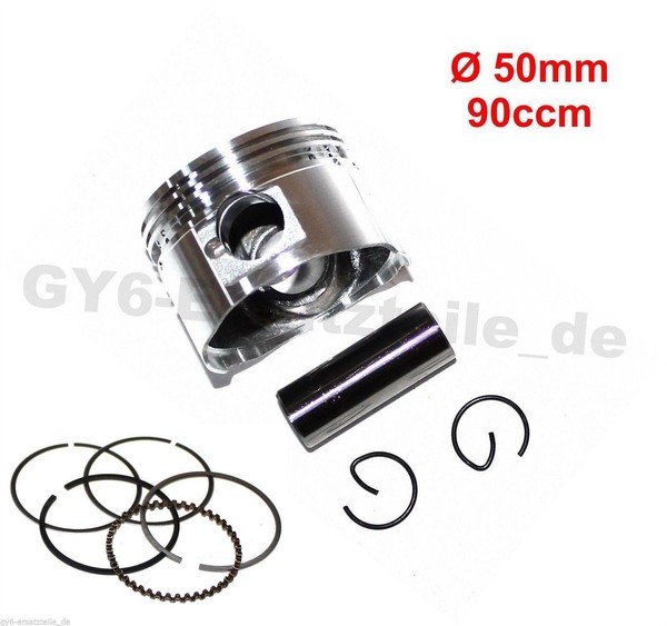 Kolben & Ringe Set Ø 50Mm 90Ccm FüR Agm Gmx China Roller Scooter Moped Quad Atv-image