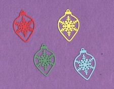 CHRISTMAS SNOWFLAKE ORNAMENT die cuts scrapbook cards