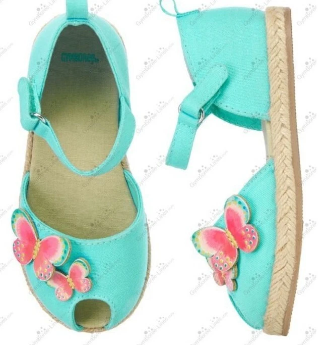 Sandalias alpargatas Gymboree para niñas pequeñas 5 azules con etiquetas zapatos Foto 2 de 2
