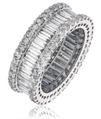 Preisvorschlag DE/VVS 6,00ct Lab Grown Diamond Full Eternity Ehering Weißgold