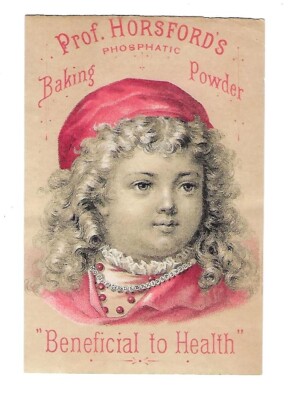 c1890 Victorian Trade Card, Prof. Horsfords Baking Powder