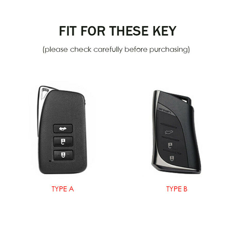 Genuine Leather Key Fob Case Cover For Lexus (RX, ES, GS, LS, NX, GX, LX, RC, LC) - 2/3/4 Button, With Keychain (Brown) - View #8