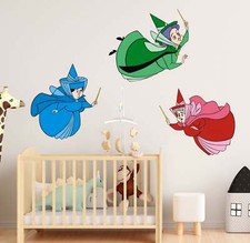 Sleeping Beauty Fairies Disney Princess Wall Sticker Decal Decor Art Girls DSP40