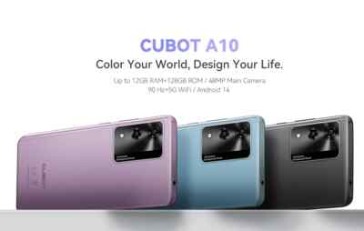 Android Smartphone Cubot A10, 12GB RAM (4GB+8GB), 128GB ROM, Octa-core, 6.56-Inc