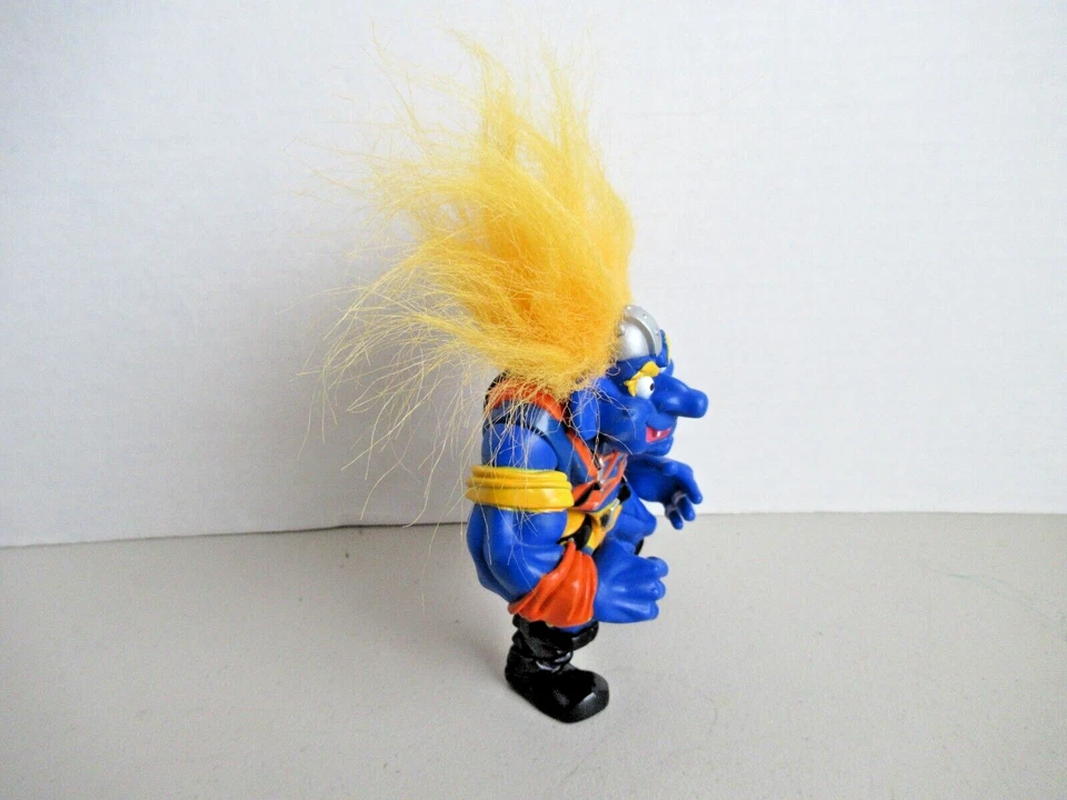 1992 Applause Troll Warrior Thorbjorg The Trapper Action Figure Blue Troll - Image 2 of 3