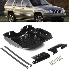 Skid Plate w/Straps Fuel Tank Brush Guard Fit For 99-04 Jeep Grand Cherokee Iron