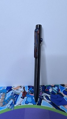 Tactile Turn SLIM Bolt Action Pen in Zirconium Short + Ti Damascus Clip/Bolt