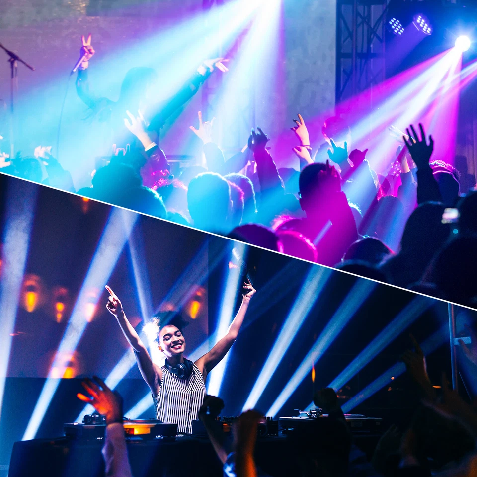 Mini Moving Head Light DMX RGBW Strobe LED DJ Lights Party Spot Stage Lighting - Image 4 of 4