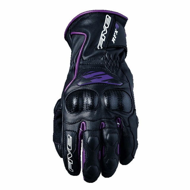 NEW Five Ladies Gloves RFX4 Black Purple Motorcycle Street Gloves LARGE