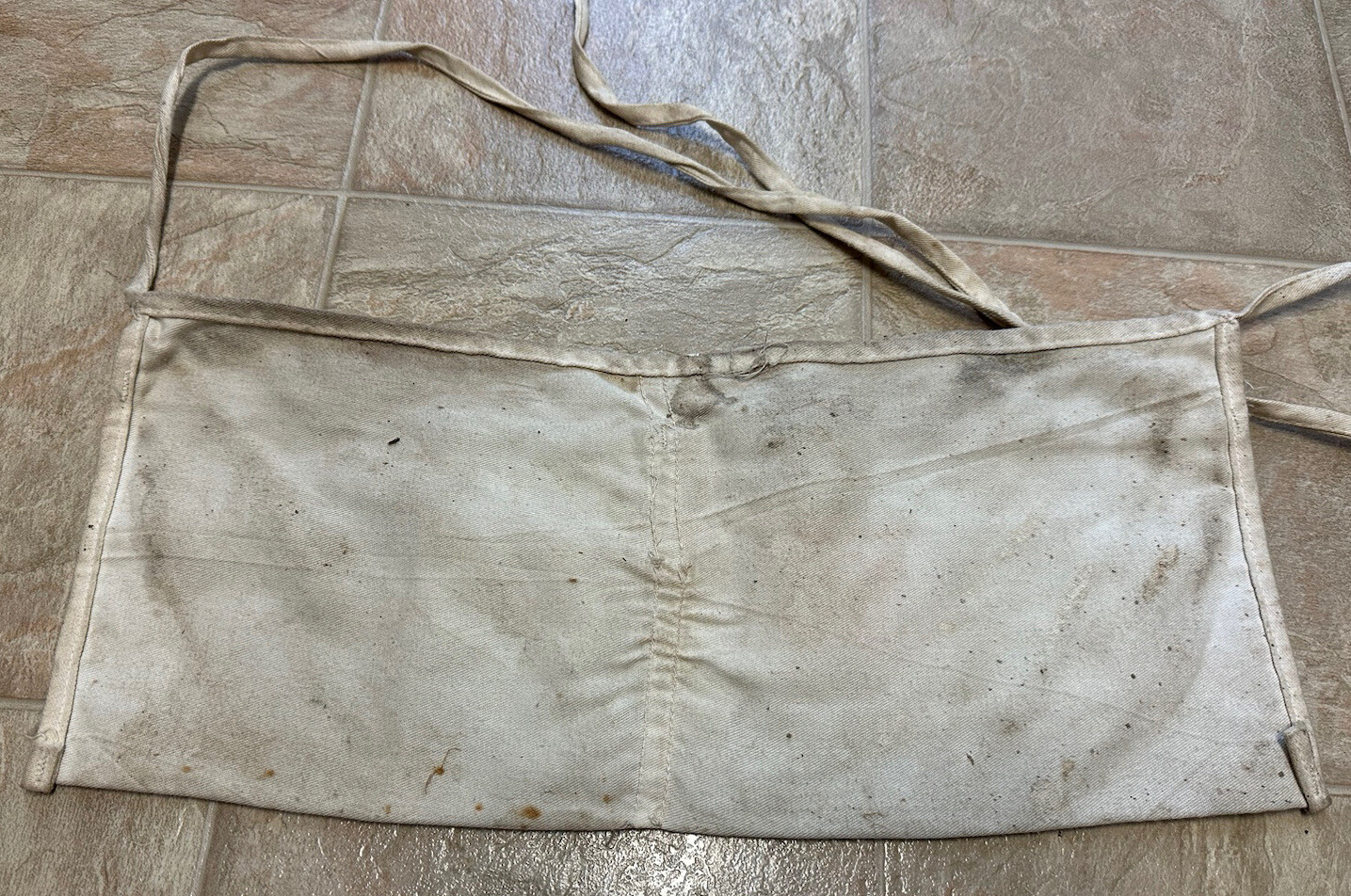 Vintage Lowe's Home Improvement Warehouse 2 Pouch Nail Apron Rough Condition
