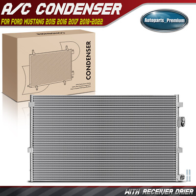 AC Condenser w/ Receiver Drier for Ford Mustang 2015 2016 2017 2018-2022 L4 2.3L