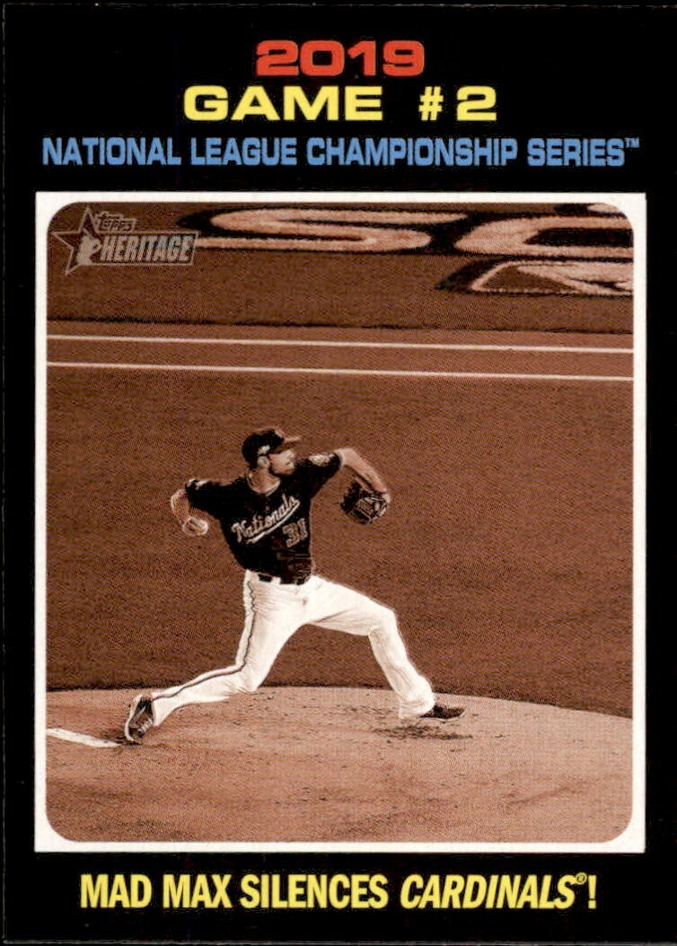 10) 2020 Topps Heritage MAX SCHERZER MASTERPIECE Base Lot (x10