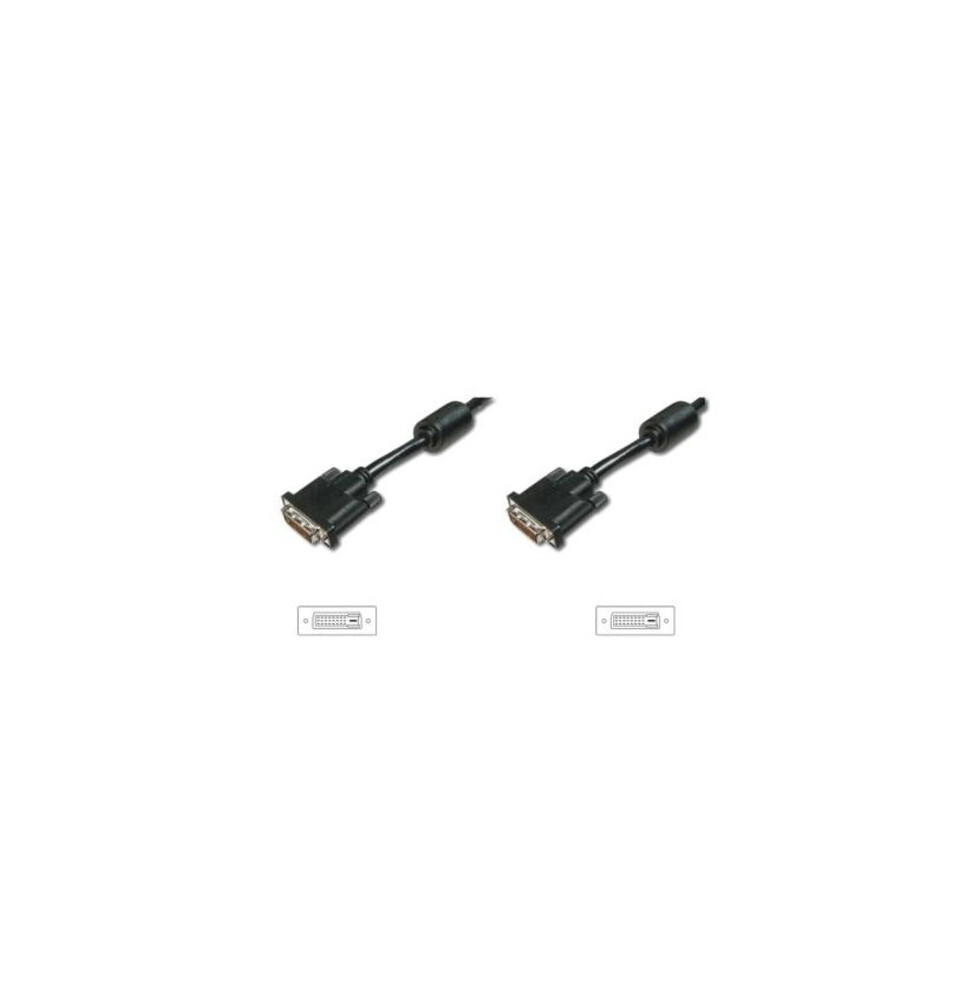 CAVO DIGITUS DVI-D TO DVI-D. M/M. 5MT. DUAL LINK. Connettori 24+1 pin con ferrit