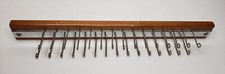 Vintage Wood Rack 30 Metal Tie / Belt /Necklace Hanger Closet Organizer