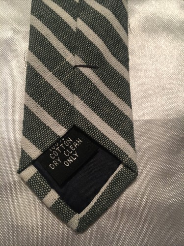 An Ivy Copenhagen Olive & White Stripe Tie - 第 3/7 張圖片
