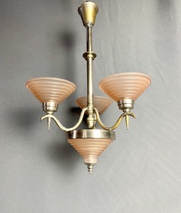 Georges Leleu Art Deco Chandelier Leuchter Deckenlampe Ceiling Light Fixture Ebay