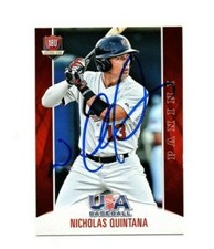 Nicholas Nick Quintana hand signed autographed USA baseball card Detroit Tigers*