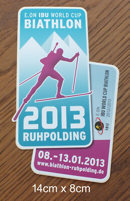 Sticker Decal Ski Biathlon IBU World Cup Ruhpolding 2013 World Cup World Cup