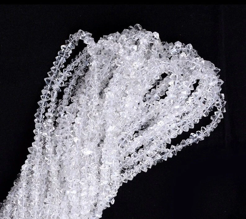 AAA + Herkimer Diamond Quartz, pietra preziosa pepita grezza trasparente non ... - Immagine 4 di 4