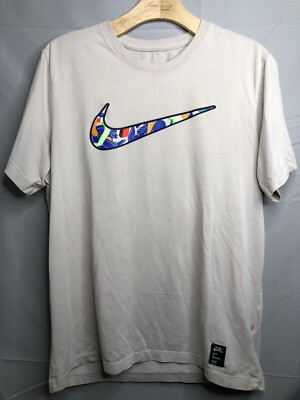 Nike Kelly Anna Run Past The Future T-Shirt Men's L Short Sleeve Cream EUC | eBay
