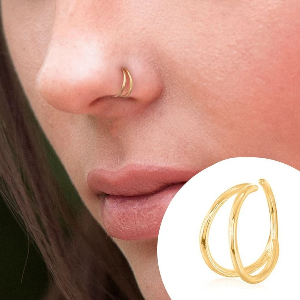 18k nose ring hoop deals
