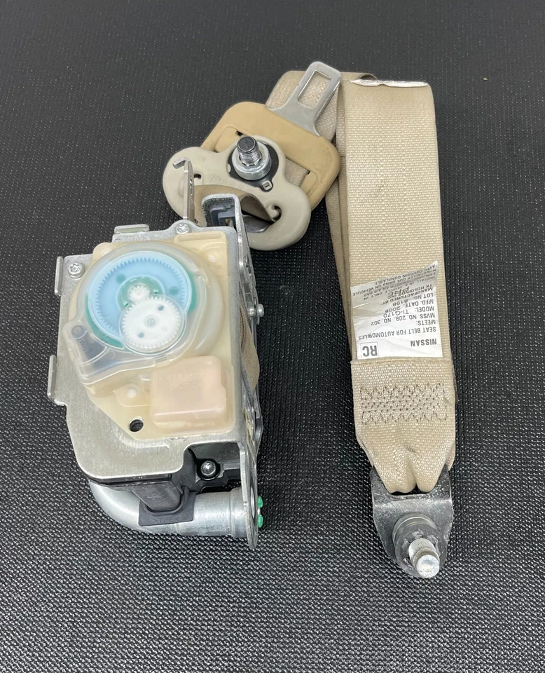 Cinturón de seguridad lateral Nissan Máxima 2009 2010 pasajero delantero derecho OEM Foto 4 de 4