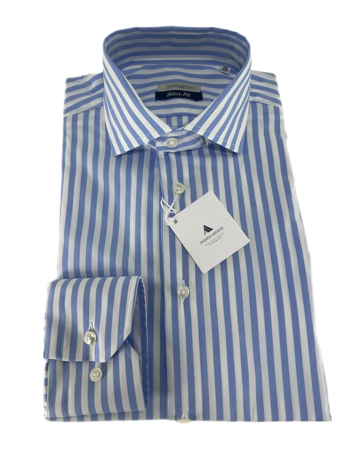 Camicia uomo Ardenti sartoriale rigato slim fit Art. Pimpi col. 1 Made in Italy - Immagine 3 di 4