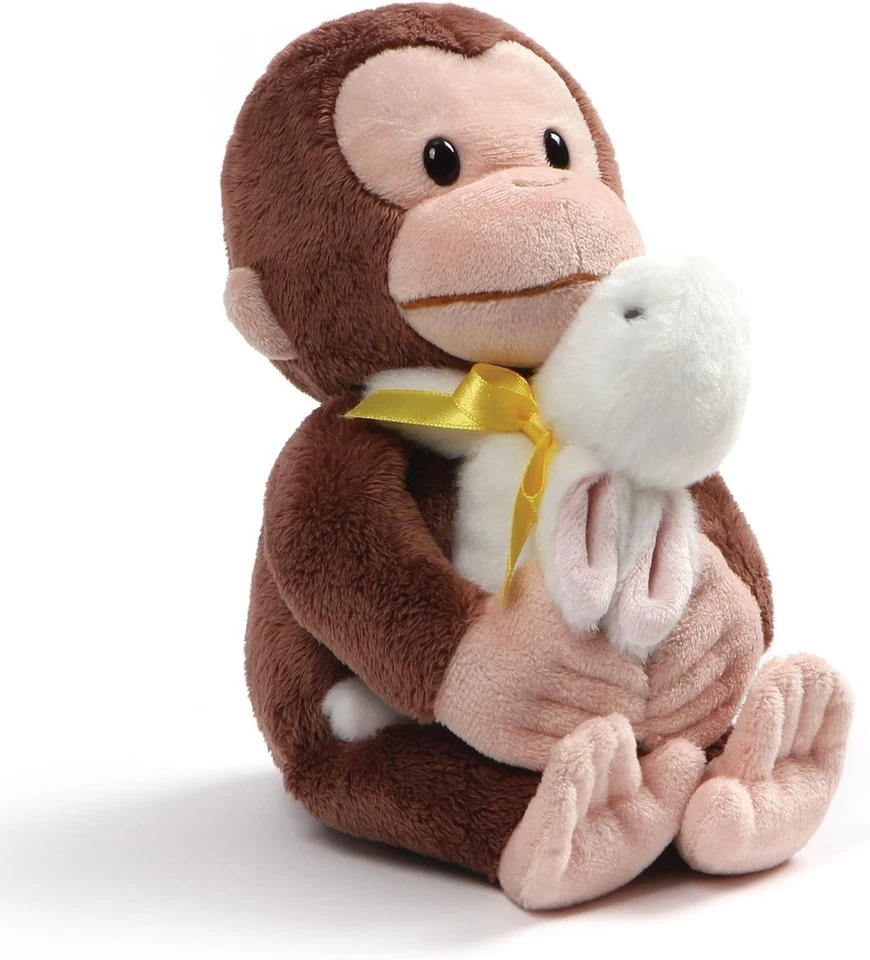 GUND 10” Curioso Mono George con Conejito Juguete de Peluche Animal de Peluche Regalo para Niños Foto 2 de 3
