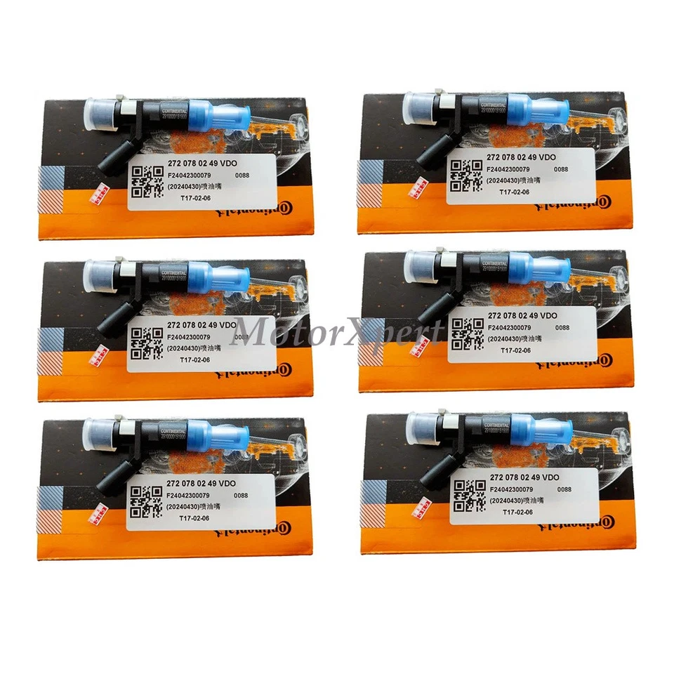 Inyector de combustible A272078024980 6* OEM VDO Continental para Mercedes-Benz 2009-2015 Foto 3 de 4