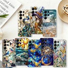 Silicone Cover Chic Stained Glass Phone Case For Samsung Galaxy S25 S26 A16 A36