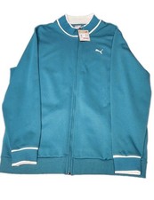 Puma Zip Up Jacket, Vintage Green /White Sport Jacket XXL, NEW