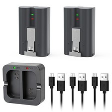 2x 8000mAh Battery With Charging Station For V4 Ring Video DoorBell 2, 3 4