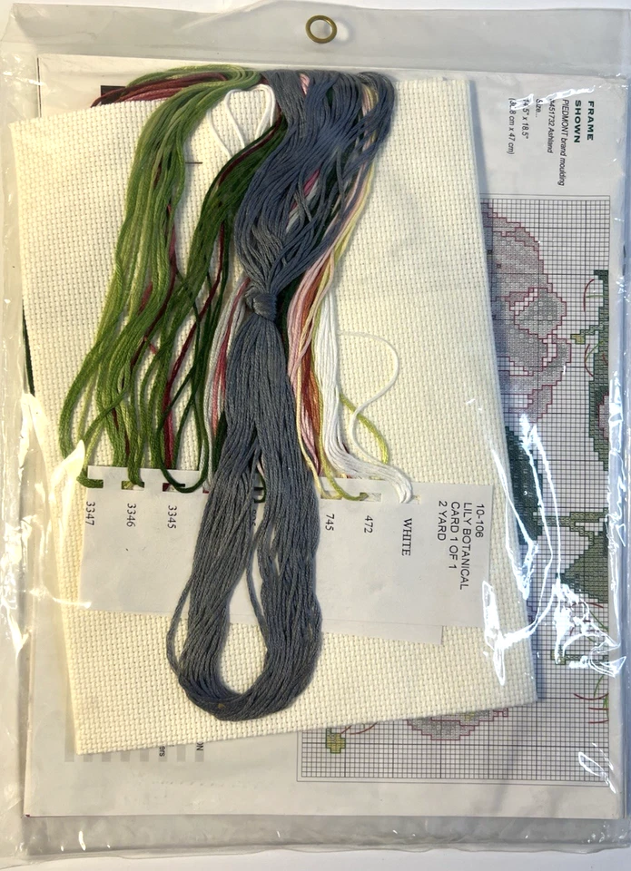 Stitchworld X-Stitch (1997) "Lily Botanical" No. 10-106 Complete Kit - Image 4 of 4