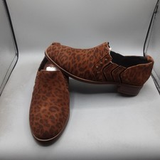 Clarks Trish Bell Loafers Women's 6M Brown Black Leopard Suede