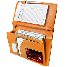 Server Book with Zipper and Magnetic Pocket, Cute Waitress Book Server Booklet,