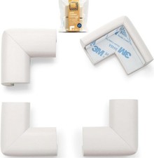Roving Cove HeftyFit Baby Corner Protectors Soft Foam 3M Adhesive White