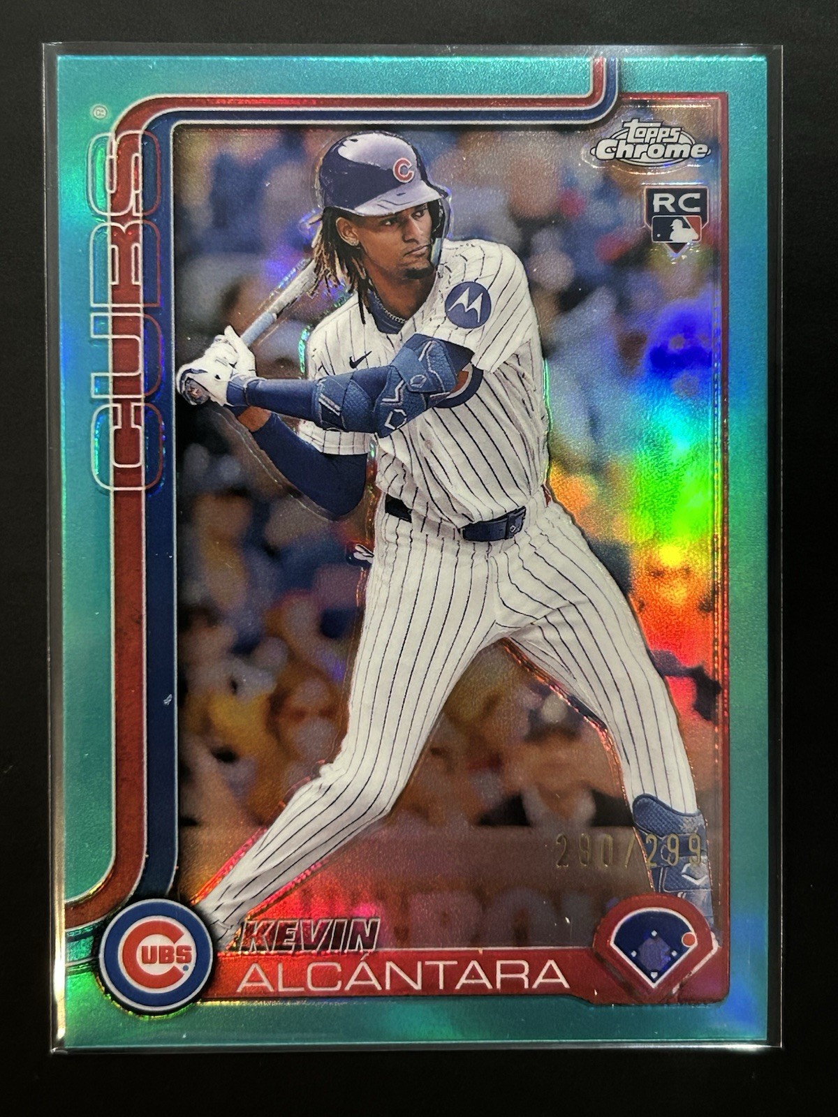 2025 Topps Chrome - Kevin Alcantara #173 Teal Refractor 290/299 (RC) - Cubs