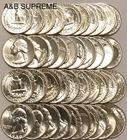 ROLL (40) 1950 D WASHINGTON QUARTERS “STUNNING GEMS” BU UNCIRCULATED 90% SILVER