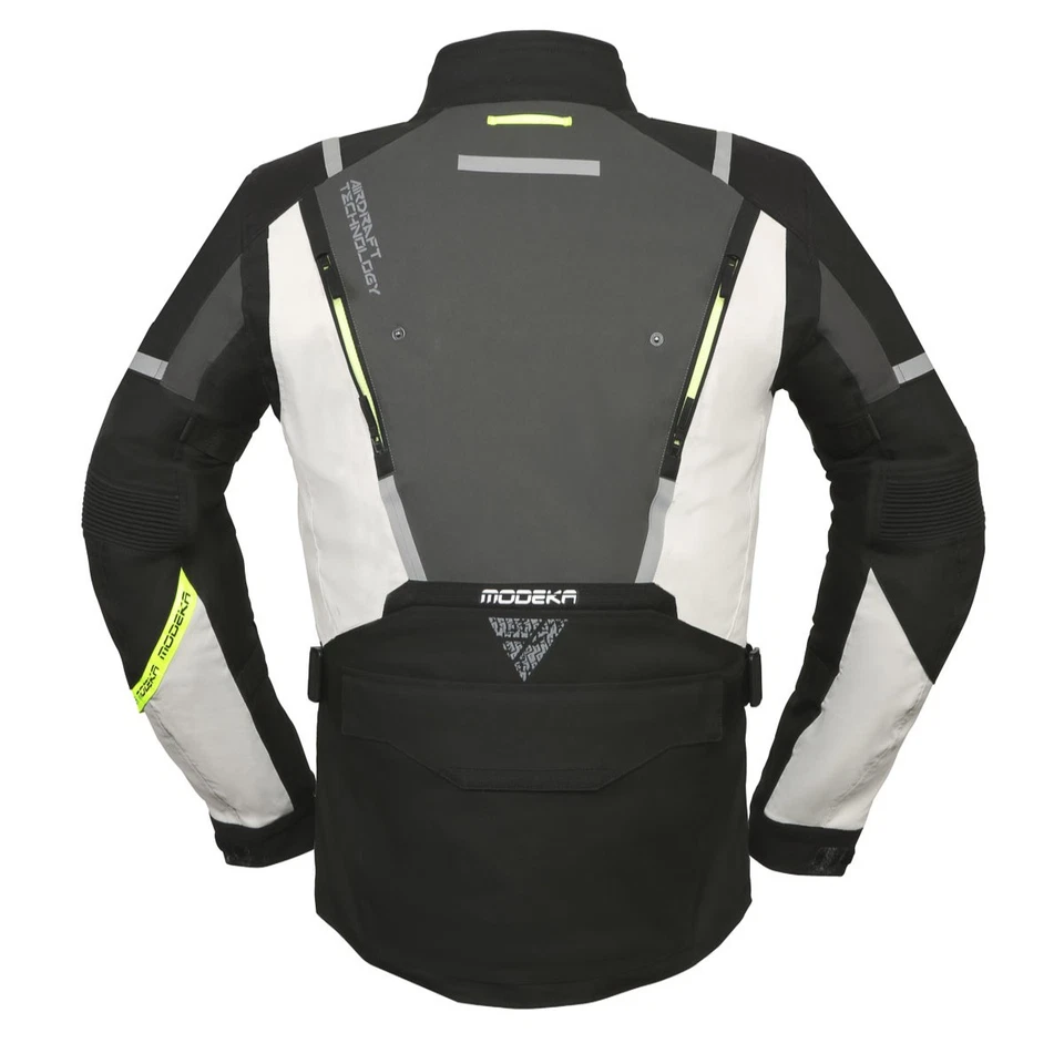 Modeka Trohn Textiljacke dunkelgrau/hellgrau Herren Motorradjacke wasserdicht - Bild 2 von 2