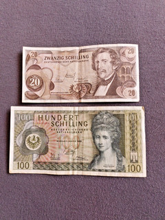 Österreich / 2 x Geldschein Banknote
