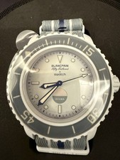 Blancpain x Swatch Antarctic Ocean Automatic Dive Watch Rare From Japan